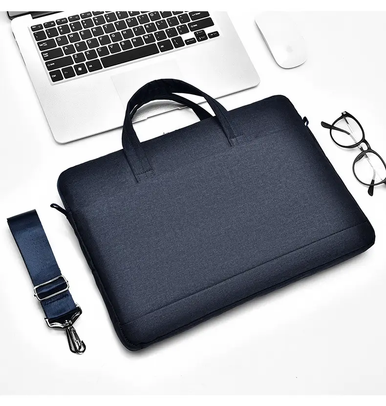 Black Lightweight Business Laptop Shoulder Bag — feature 25
