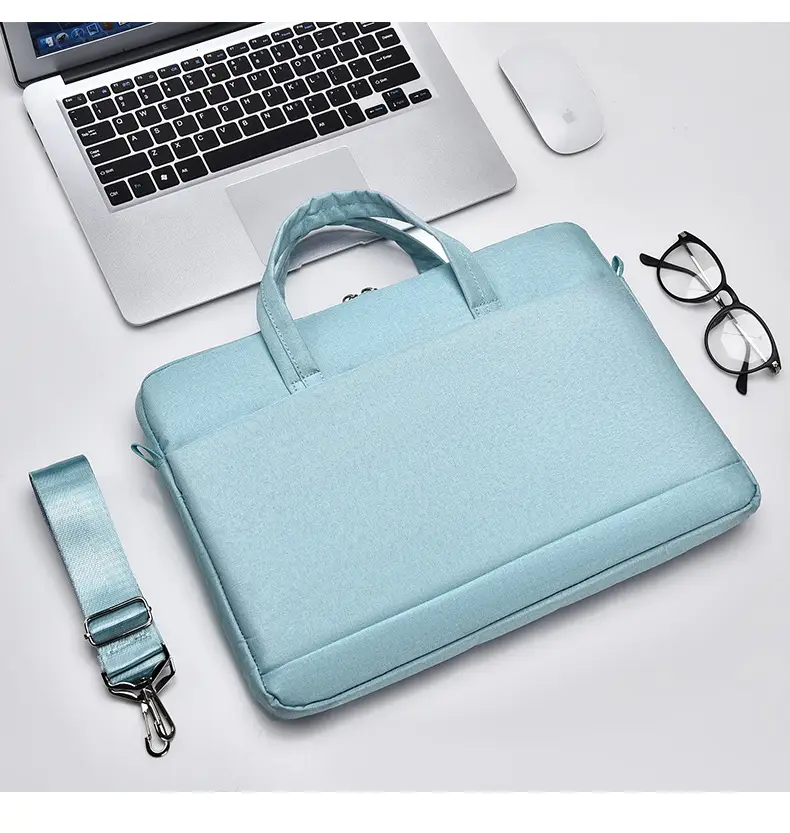 Black Lightweight Business Laptop Shoulder Bag — feature 26