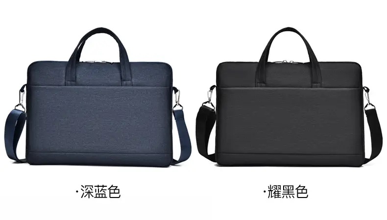 Black Lightweight Business Laptop Shoulder Bag — feature 30