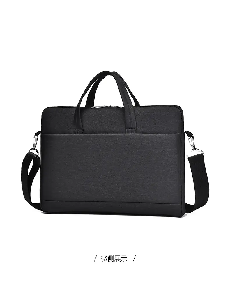 Black Lightweight Business Laptop Shoulder Bag — feature 39