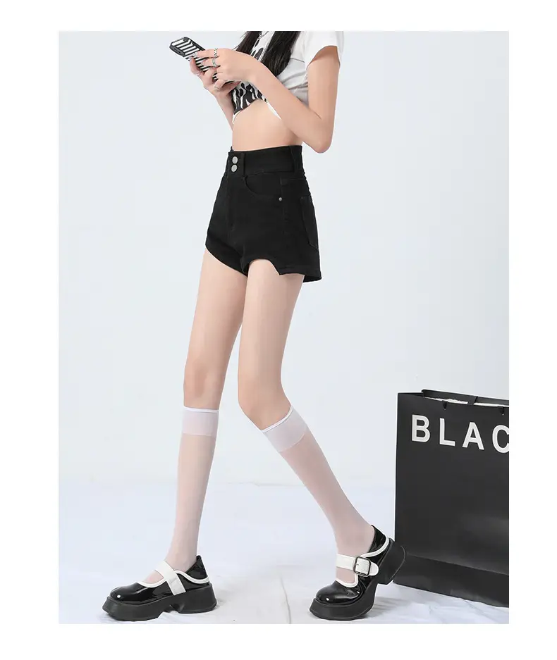 Black High-Waisted Denim Shorts Women Summer 2025 — feature 11