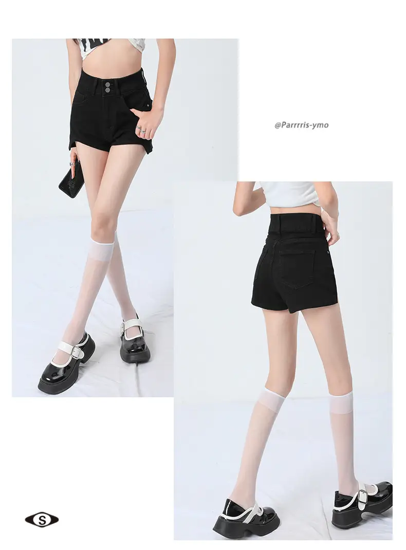 Black High-Waisted Denim Shorts Women Summer 2025 — feature 7