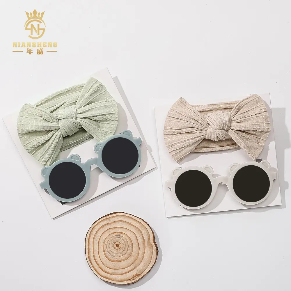 Pink Heart Sunglasses & Bow Hairband Set for Girls — feature 9