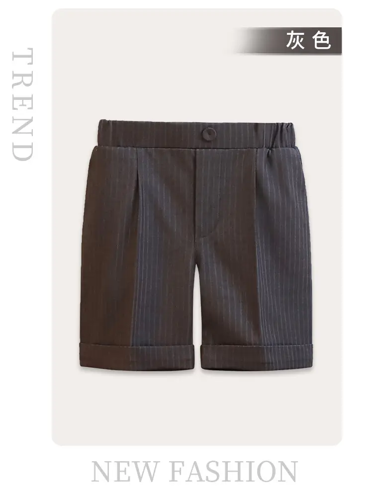 Children Striped Shorts Summer Suit Pants Small Middle School — feature 25