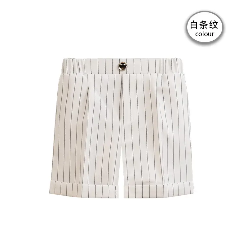 Children Striped Shorts Summer Suit Pants Small Middle School - Image 10