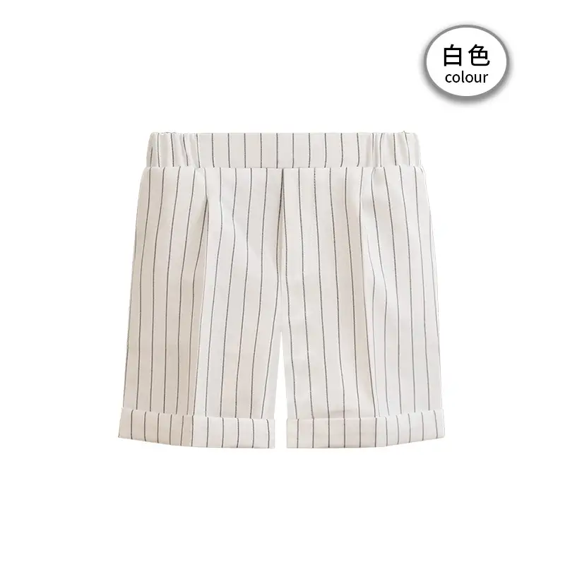 Children Striped Shorts Summer Suit Pants Small Middle School - Image 14