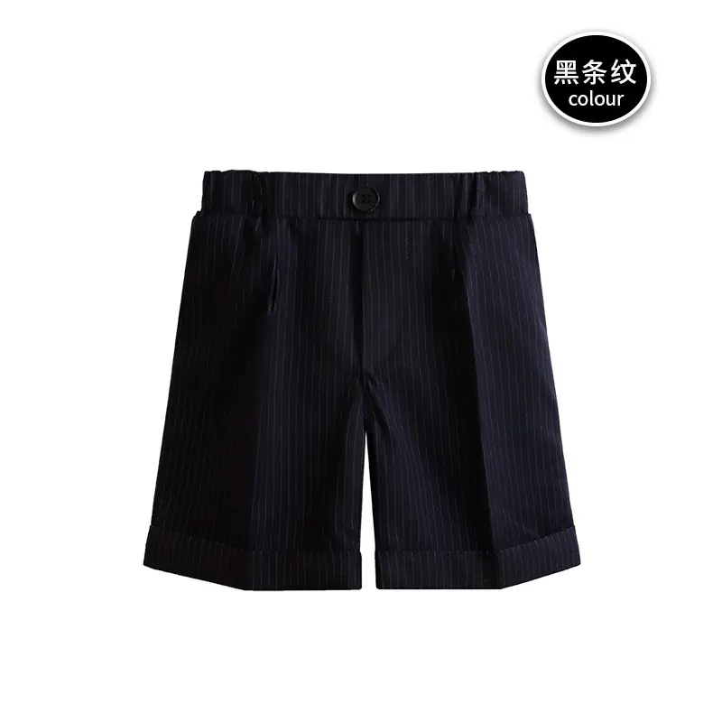 Children Striped Shorts Summer Suit Pants Small Middle School - Image 9