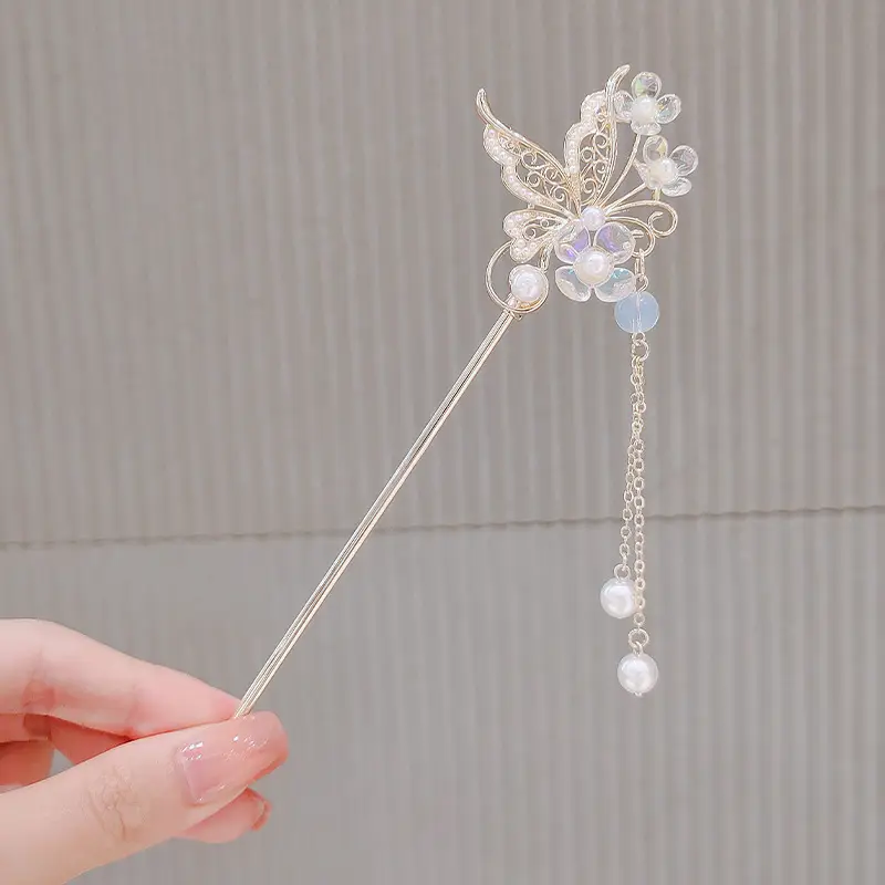 Butterfly Hairpin with Tassel for Women - Image 3