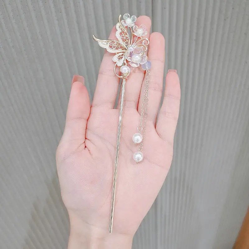 Butterfly Hairpin with Tassel for Women - Image 4