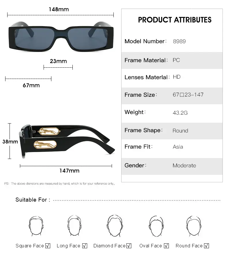 Orange Square Frame Sunglasses with Gold Accents — feature 3