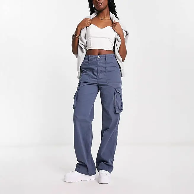 Army Green Slimming High Waist Pants for Women