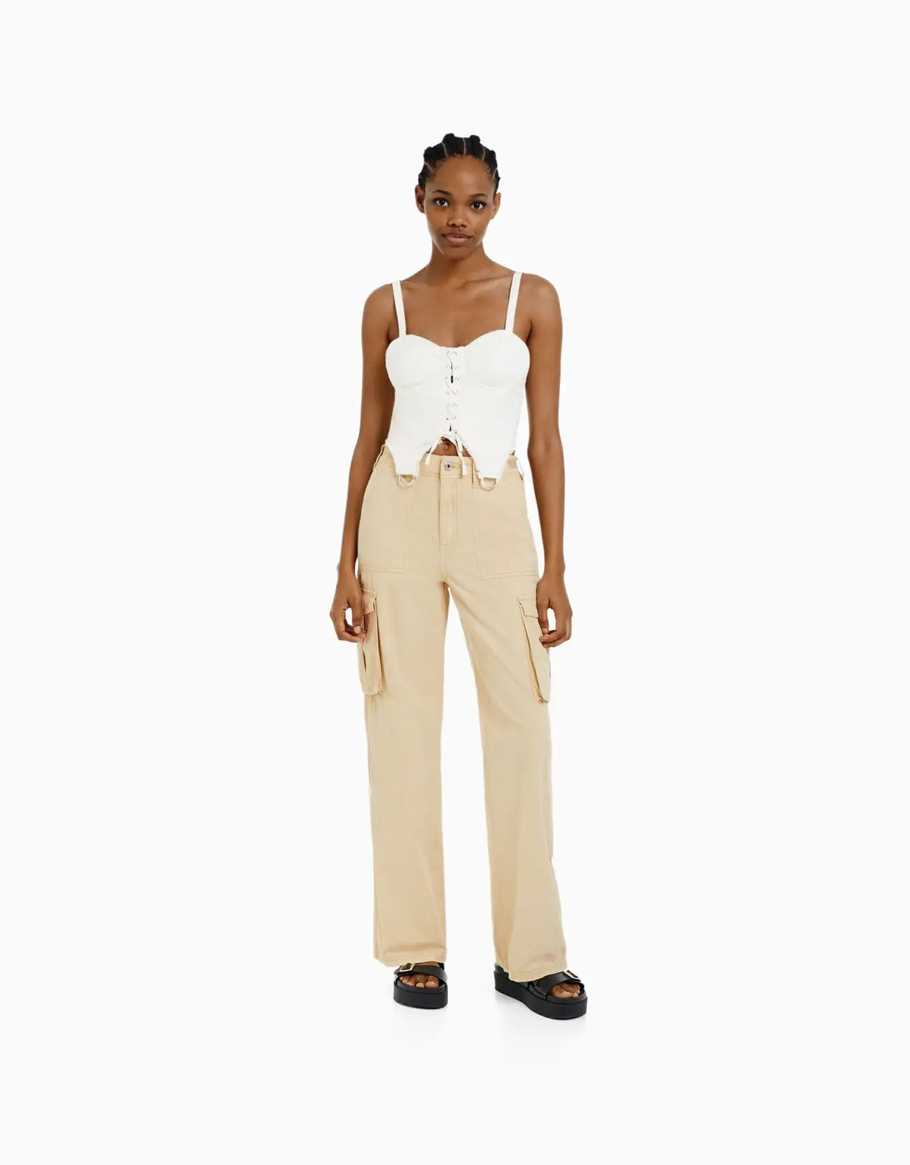 Army Green Slimming High Waist Pants for Women
