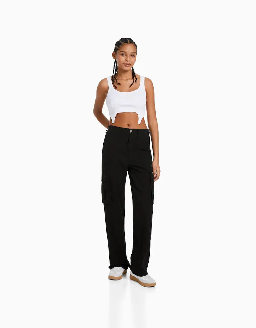Army Green Slimming High Waist Pants for Women