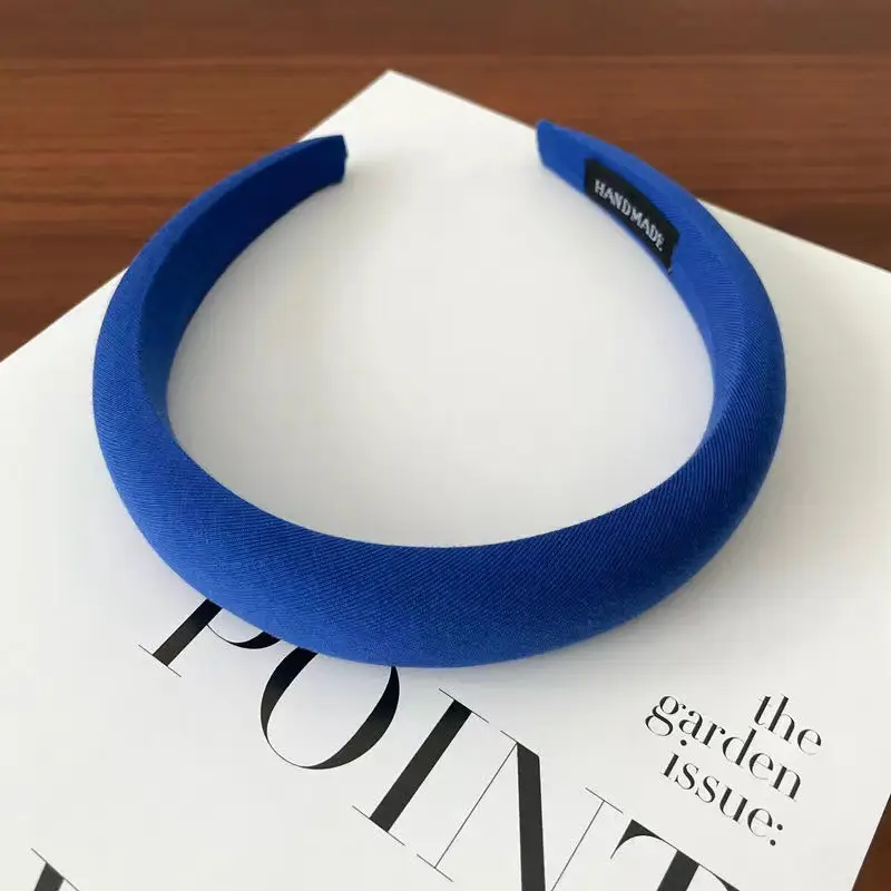 Candy Color Sponge Hair Band Women's Blue Cranial Top - Image 14