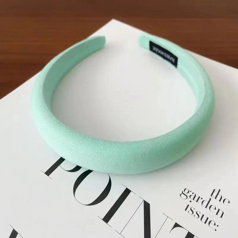 Candy Color Sponge Hair Band Women's Blue Cranial Top - Image 9