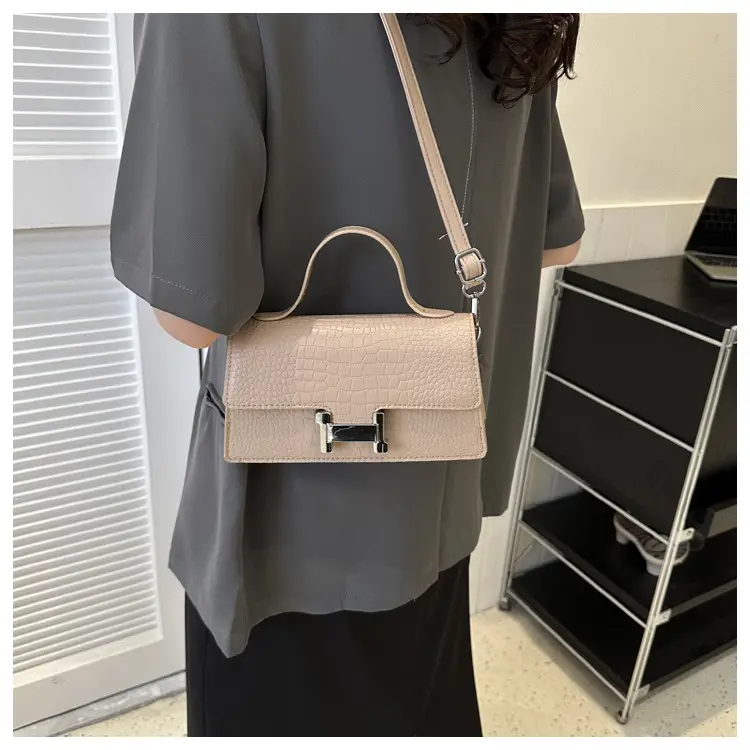 Orange Croc Leather Shoulder Bag for Women — feature 20