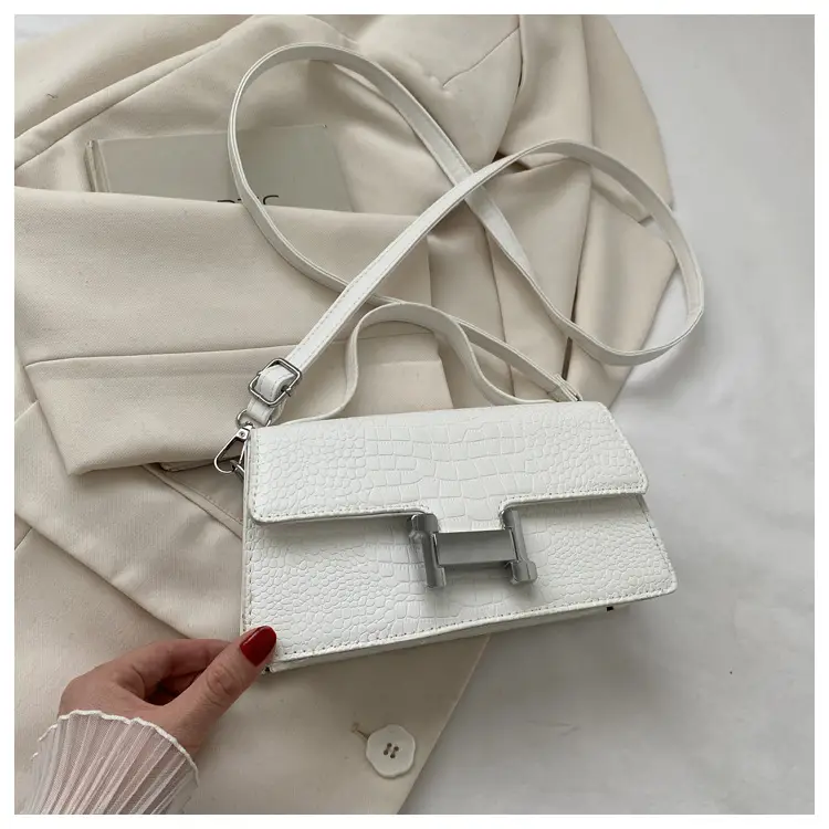 Orange Croc Leather Shoulder Bag for Women — feature 26