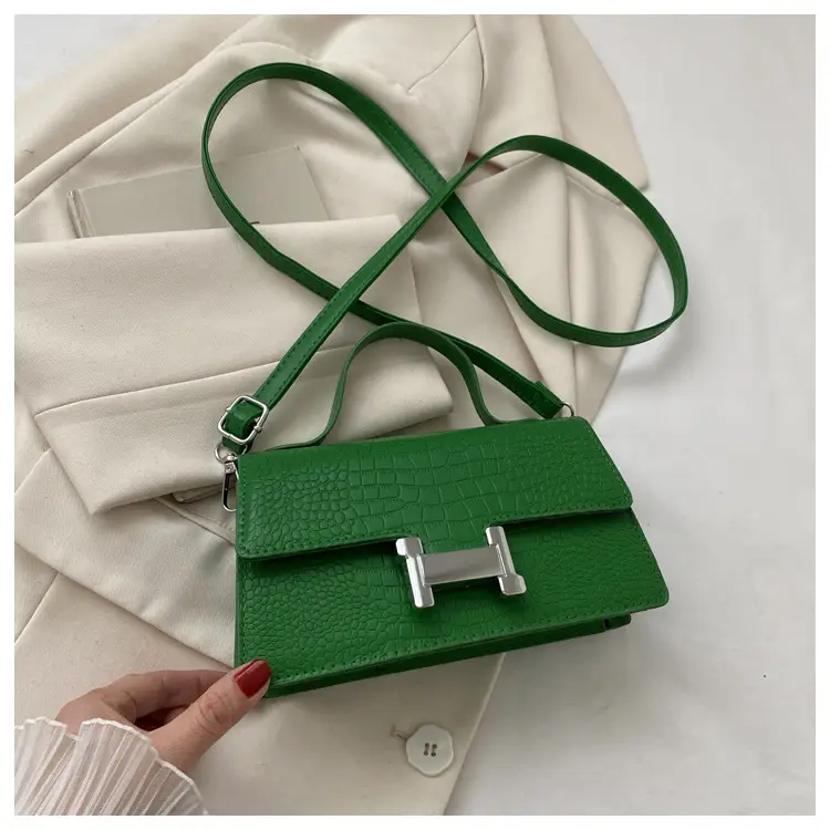 Orange Croc Leather Shoulder Bag for Women — feature 29