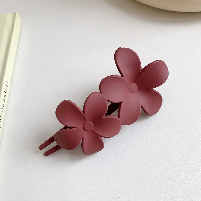 Frosted Flower Clip for Girls Hairpin - Image 2