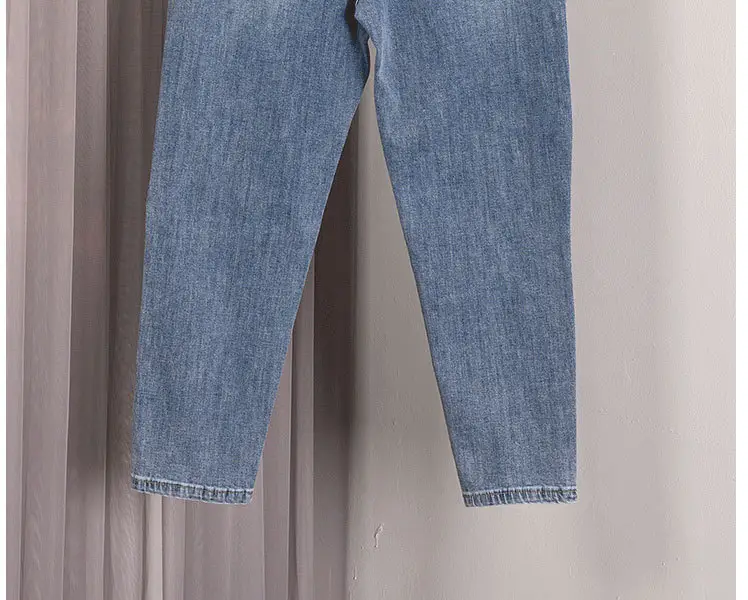 Women Thin Cropped Jeans 2024 Spring Summer Light Blue — feature 16