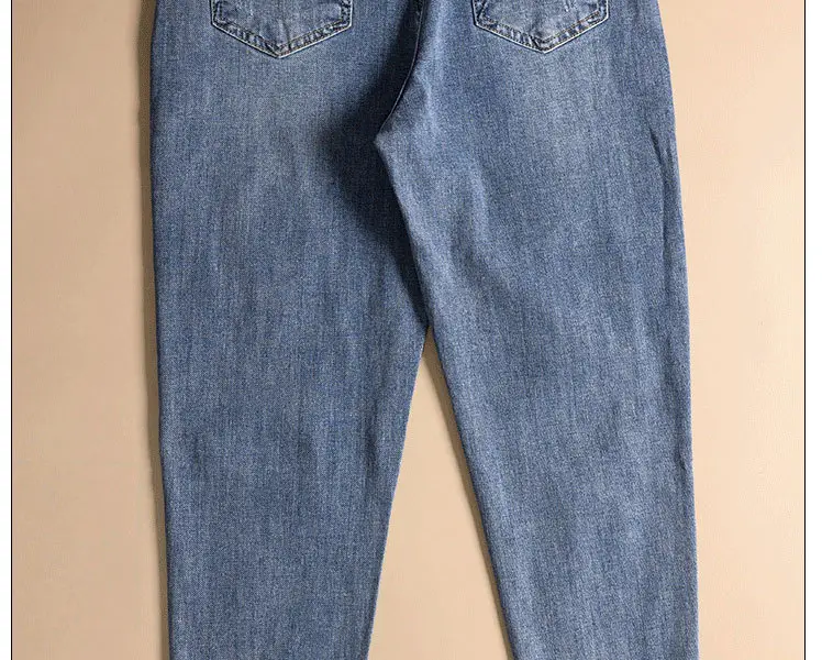 Women Thin Cropped Jeans 2024 Spring Summer Light Blue — feature 22