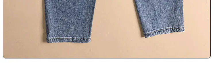 Women Thin Cropped Jeans 2024 Spring Summer Light Blue — feature 23