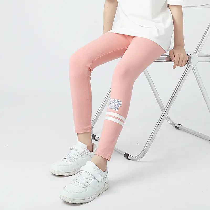 Spring Korean version of children's clothing new girls' leggings large children's elastic breathable thin children's mosquito pants wholesale