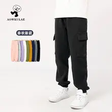 Spring Korean version of children's clothing new girls' leggings large children's elastic breathable thin children's mosquito pants wholesale — feature 5