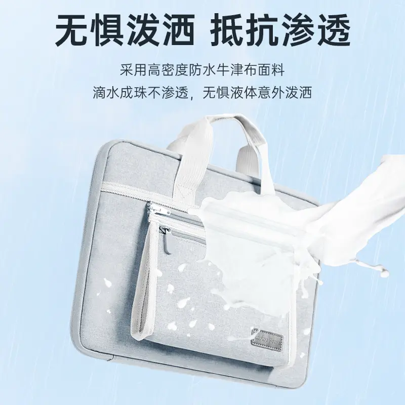 15.6 Inch Laptop Bag Gray Large Capacity - Image 7