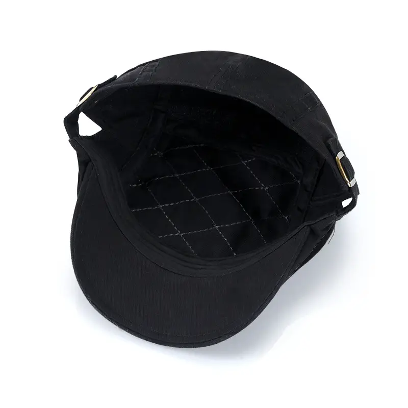 Men's Black Letter Feather Cap Pure Cotton Summer Breathable - Image 10