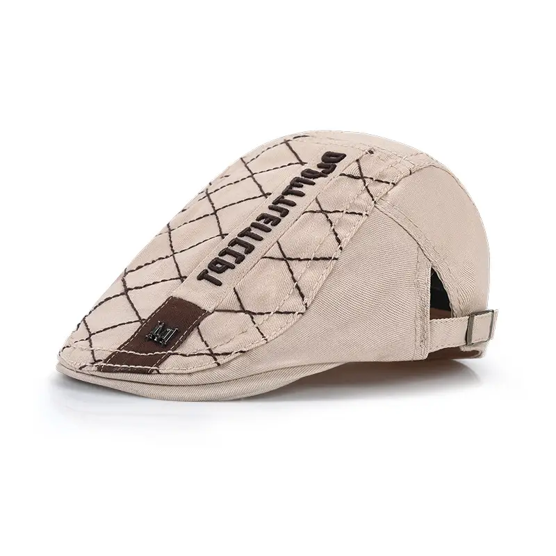 Men's Black Letter Feather Cap Pure Cotton Summer Breathable - Image 3