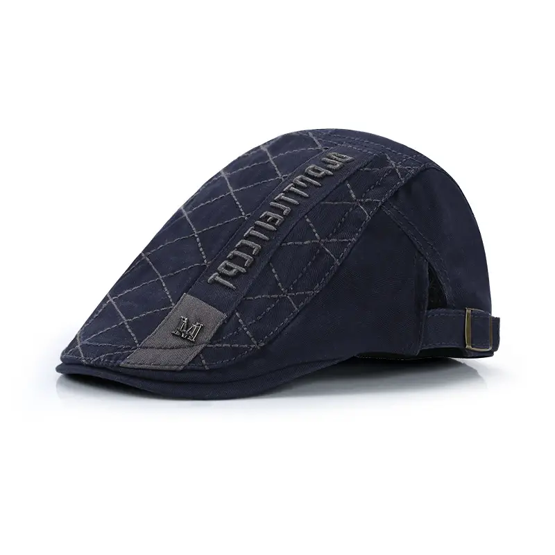 Men's Black Letter Feather Cap Pure Cotton Summer Breathable - Image 6