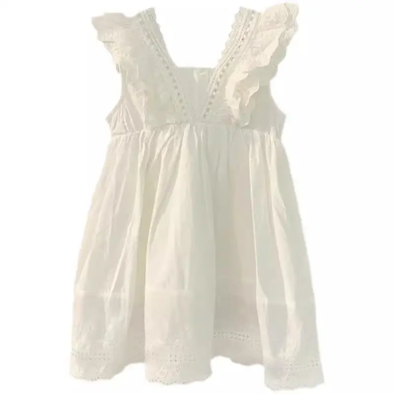 2023 Summer Girls' White Korean Style Sleeveless Dress - Image 5