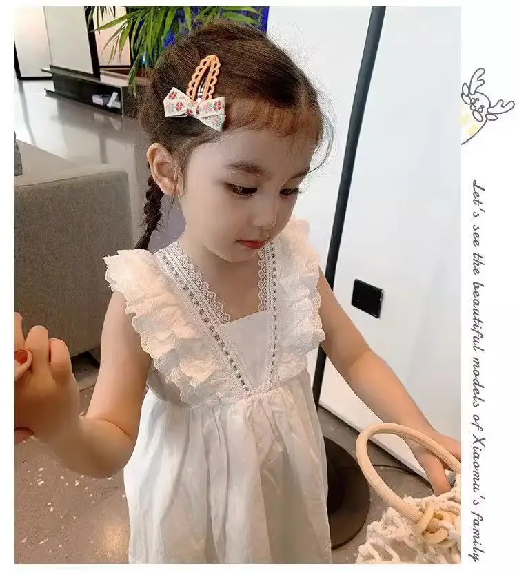 2023 Summer Girls' White Korean Style Sleeveless Dress — feature 4