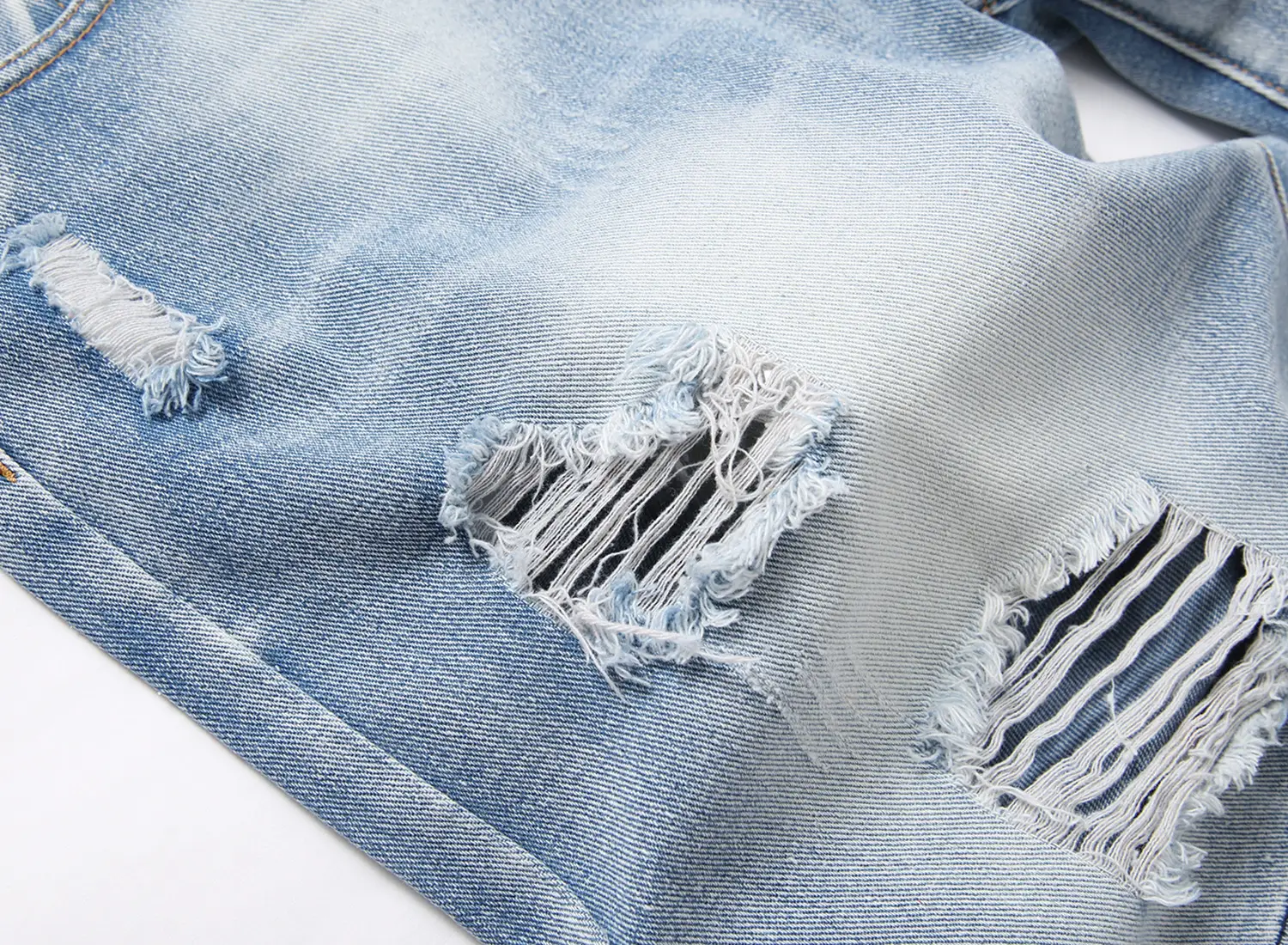 Men's 2023 Denim Shorts Set with Colorful Cuff — feature 11