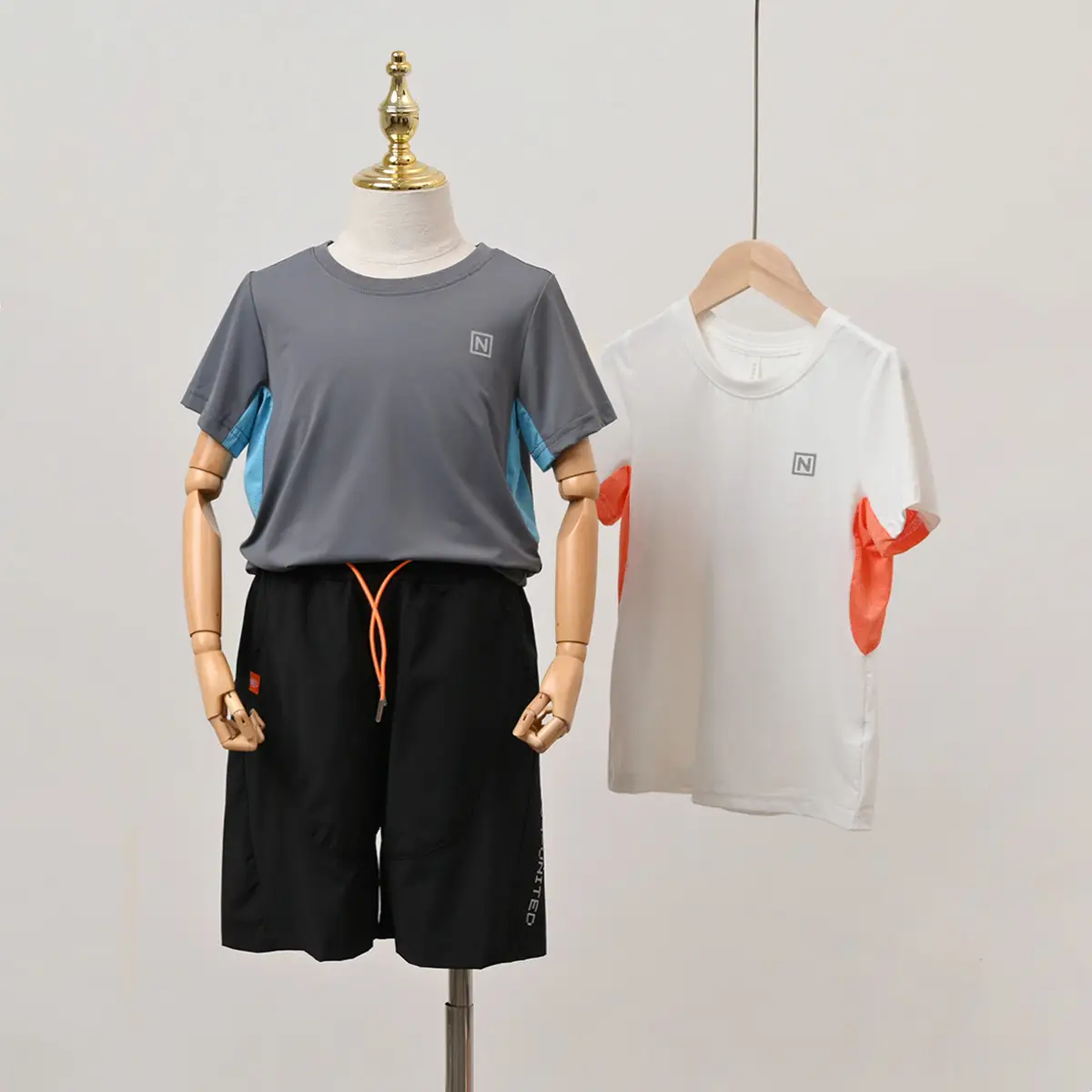 Men White Red Orange Cotton Shorts Medium Large - Image 4