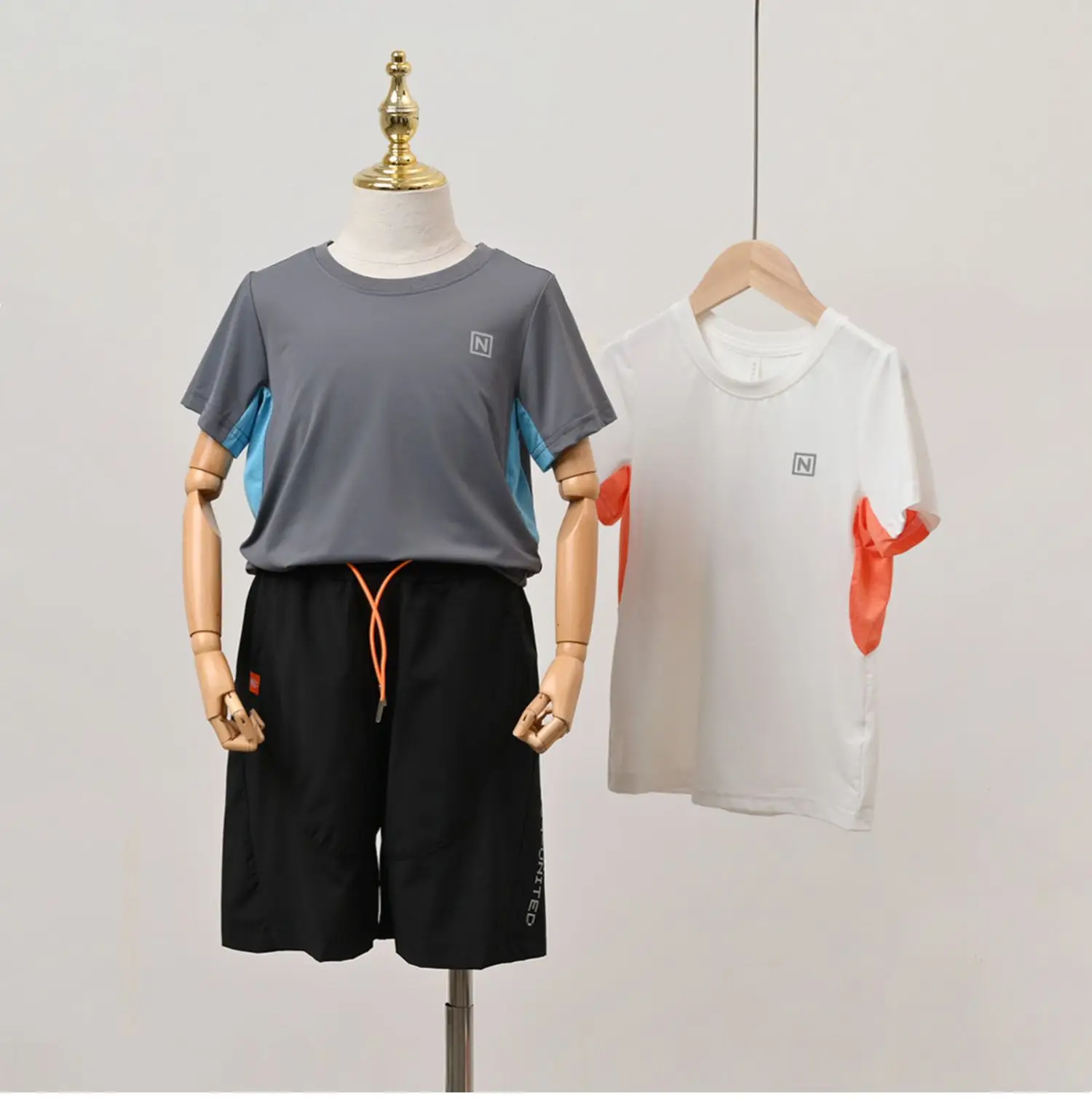 Men White Red Orange Cotton Shorts Medium Large — feature 4