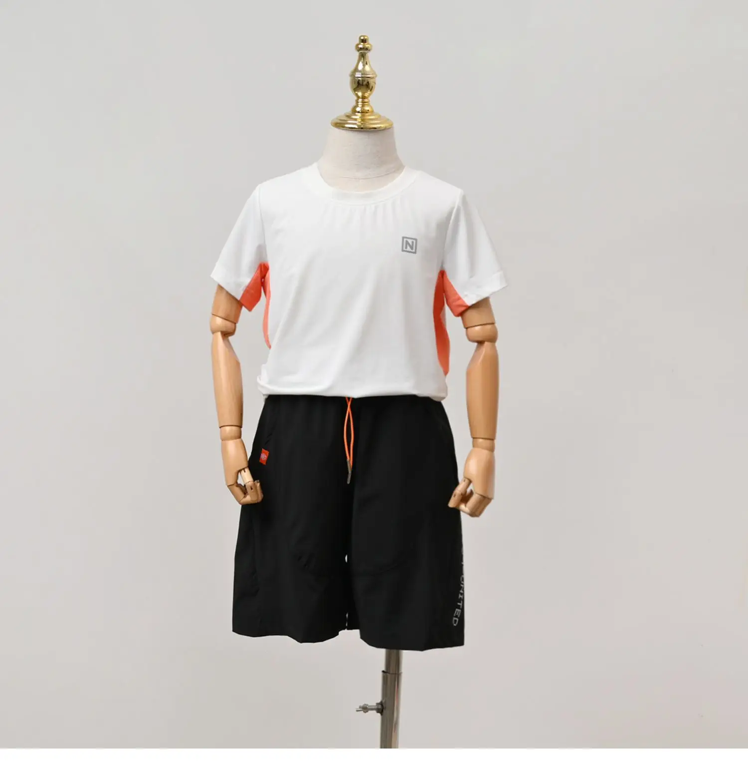 Men White Red Orange Cotton Shorts Medium Large — feature 5