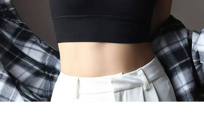Women's White Camisole with Chest Pad All-In-One Top — feature 18