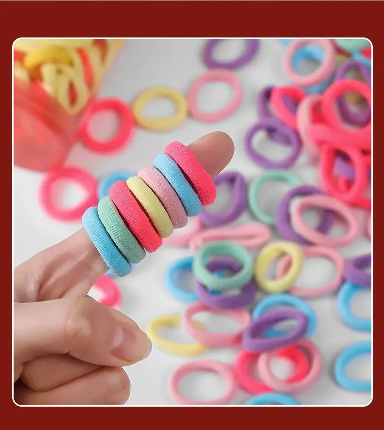 Super Magic Hair Bands for Girls, Pink, 100 Pcs, Lightweight & Non-Hurtful — feature 10