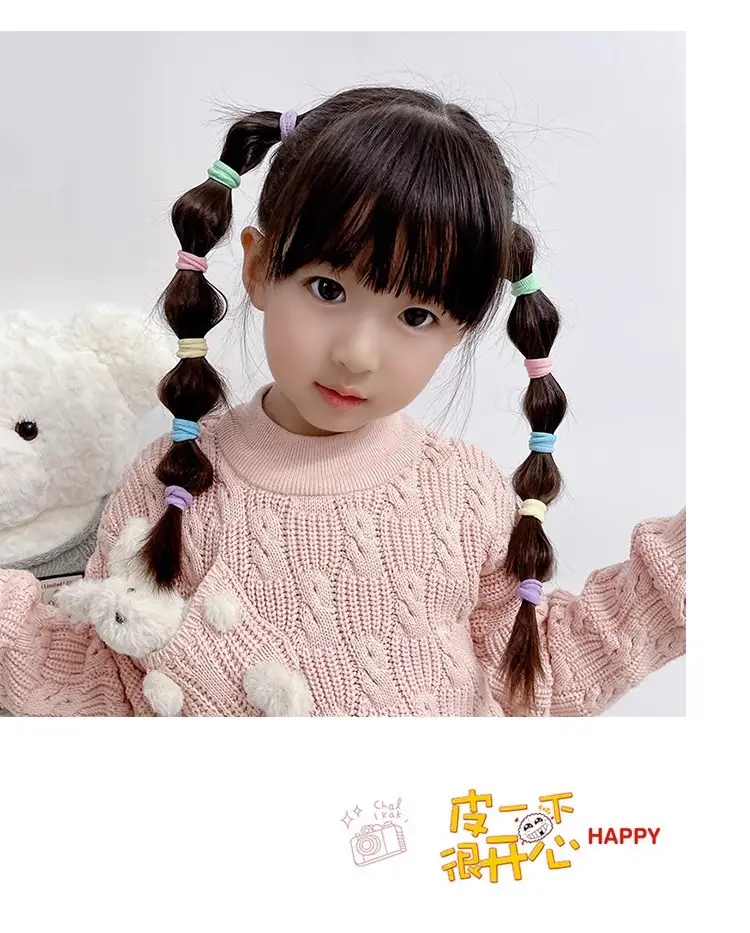 Super Magic Hair Bands for Girls, Pink, 100 Pcs, Lightweight & Non-Hurtful — feature 25