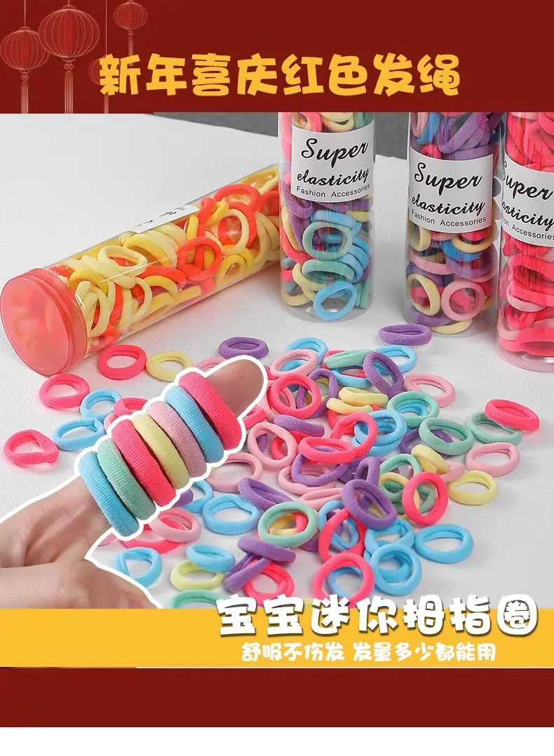 Super Magic Hair Bands for Girls, Pink, 100 Pcs, Lightweight & Non-Hurtful — feature 3