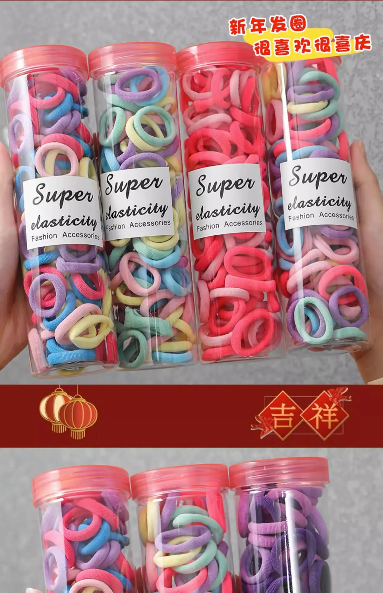 Super Magic Hair Bands for Girls, Pink, 100 Pcs, Lightweight & Non-Hurtful — feature 7