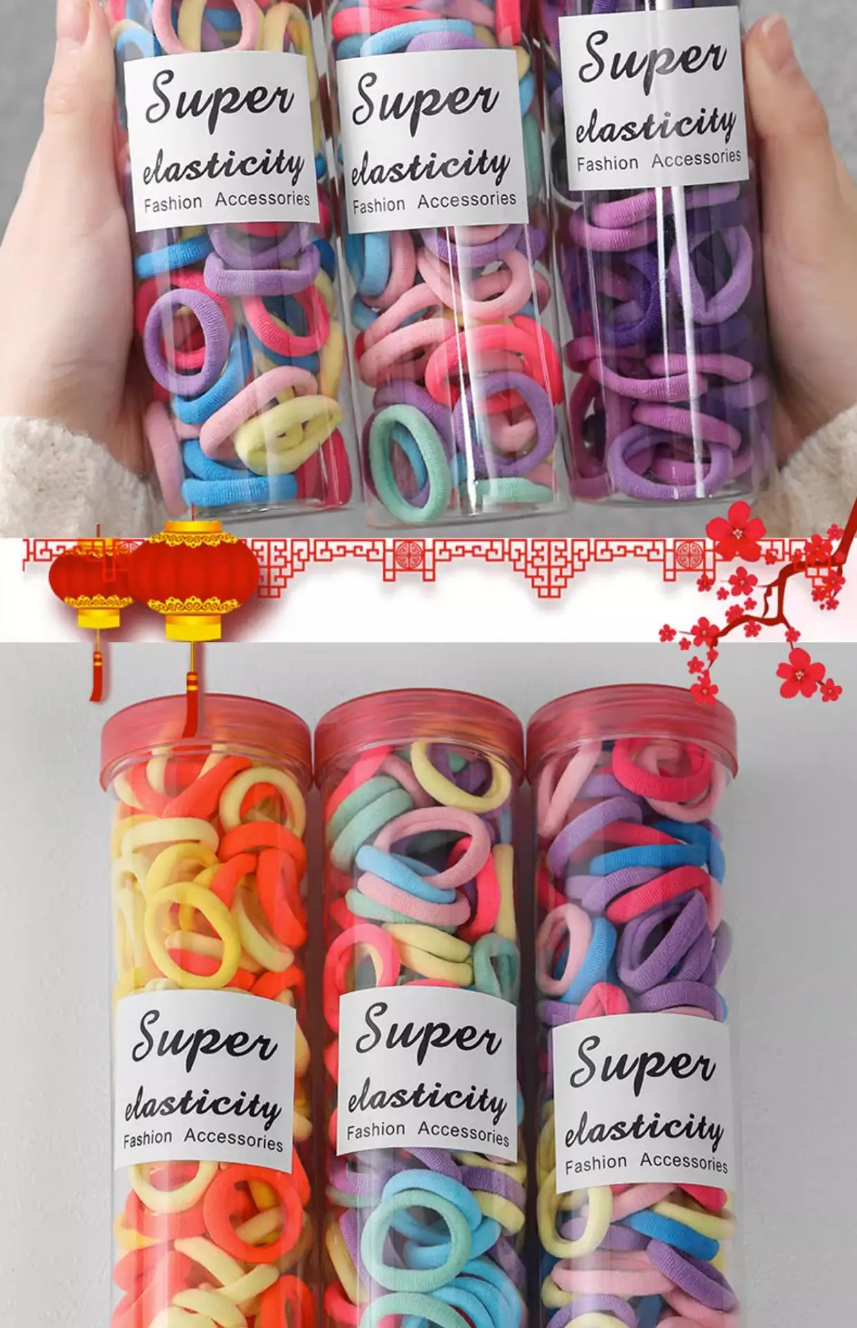 Super Magic Hair Bands for Girls, Pink, 100 Pcs, Lightweight & Non-Hurtful — feature 8