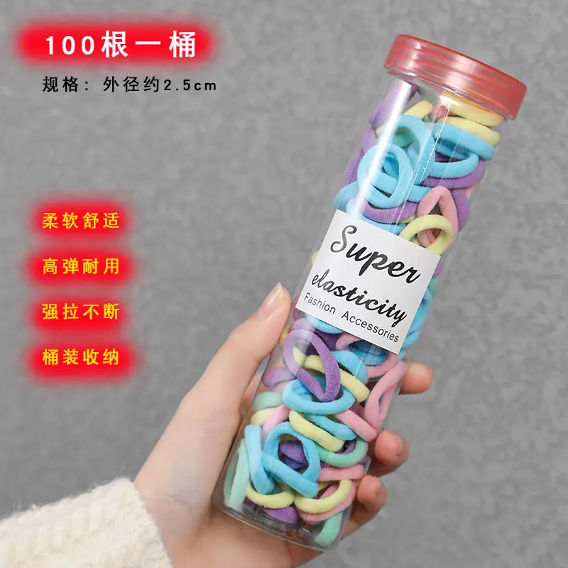 Super Magic Hair Bands for Girls, Pink, 100 Pcs, Lightweight & Non-Hurtful - Image 3