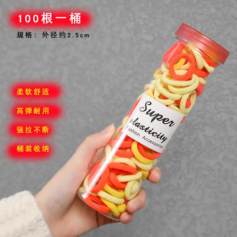Super Magic Hair Bands for Girls, Pink, 100 Pcs, Lightweight & Non-Hurtful - Image 4
