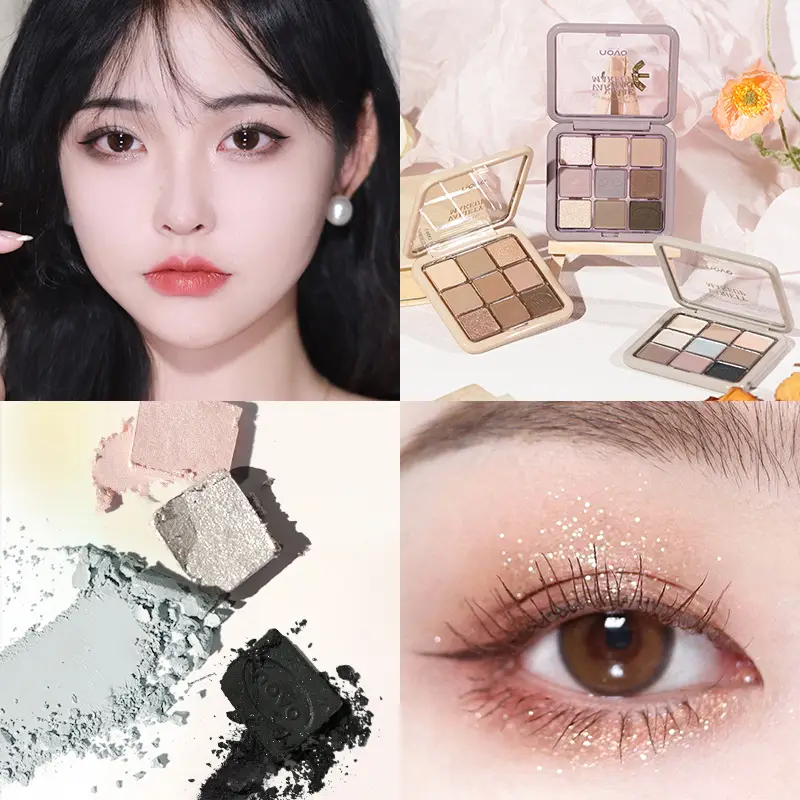 Novo Zhixin 9-Color Eyeshadow Palette Earth Tones - Image 5