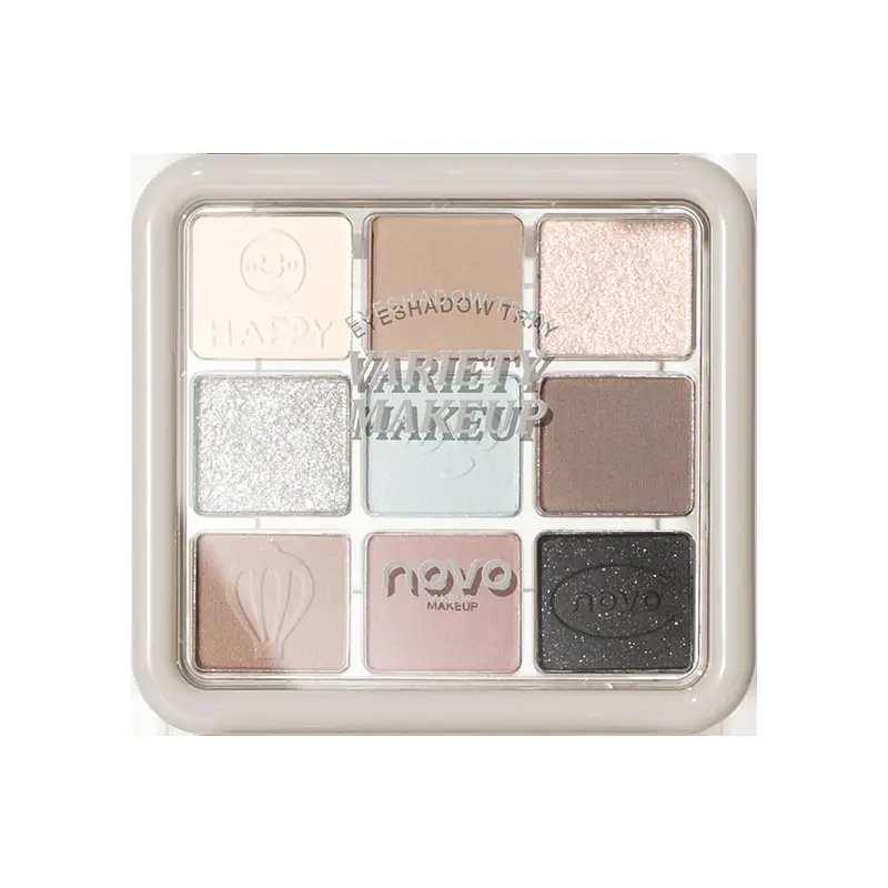 Novo Zhixin 9-Color Eyeshadow Palette Earth Tones - Image 8