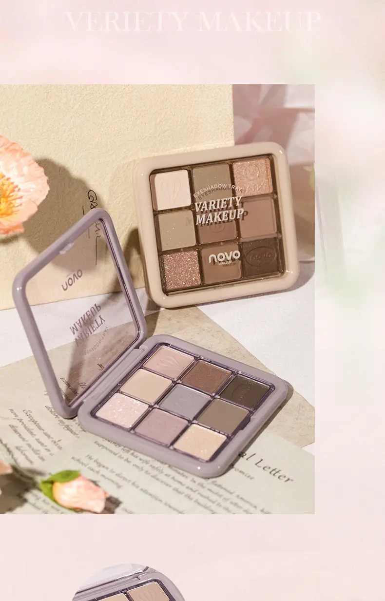 Novo Zhixin 9-Color Eyeshadow Palette Earth Tones — feature 18