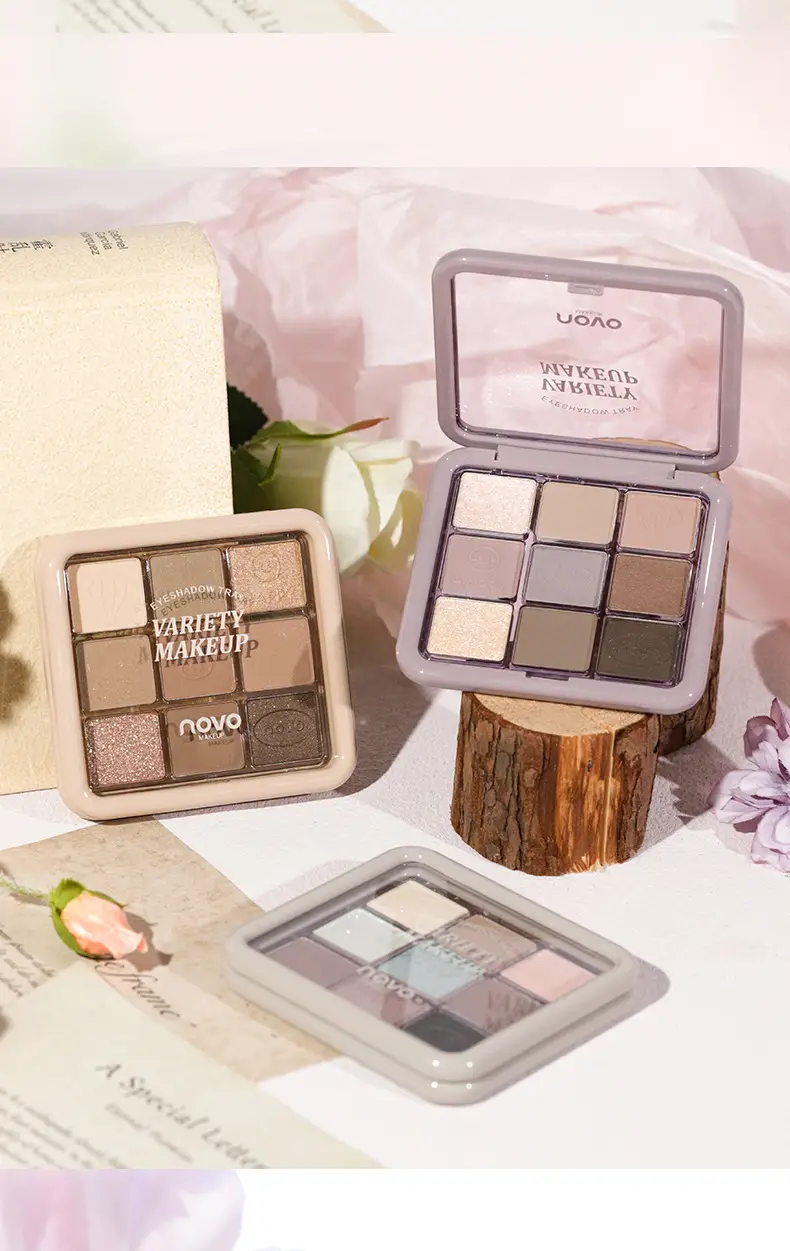 Novo Zhixin 9-Color Eyeshadow Palette Earth Tones — feature 20